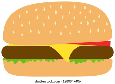 Hamburger icon. Flat style. Vector illustration.