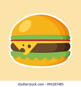 Hamburger icon. flat style vector illustration