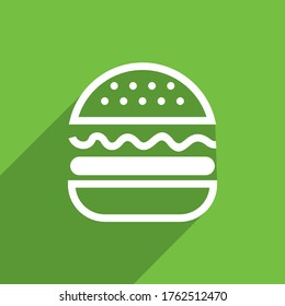 Icono de Hamburguesa, vector de icono de alimento