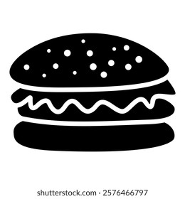 Hamburger icon in glyph style