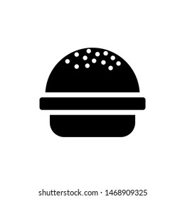 Hamburger icon illustration. Burger sign for mobile concept and web design. Cheeseburger vector icon .