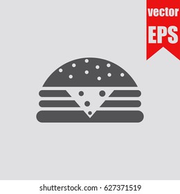 Hamburger icon infographic isolated in flat style.Vector illustration.