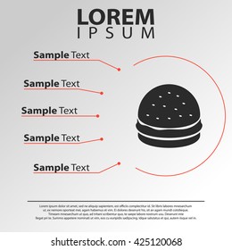 hamburger icon. hamburger infographics template