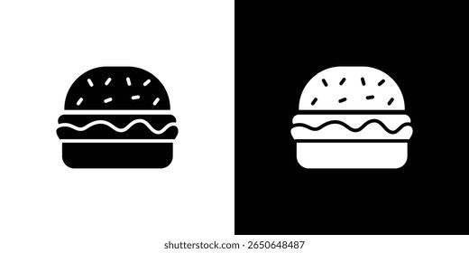 Ícone Hamburger Vetor plano isolado em contorno