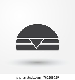 hamburger Icon Isolated on grey Background