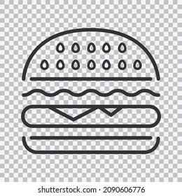 Hamburger icon isolated on transparent background. Vector.