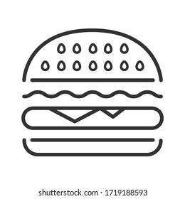 Hamburger Symbol einzeln auf weißem Hintergrund. Vektorgrafik.