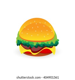 hamburger icon isolated on white background, vector