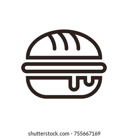 Hamburger icon  isolated on white background