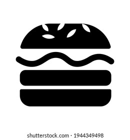 Hamburger icon isolated vector illustration. Burger high quality black style vector icon