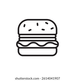 Hamburger icon line art vector