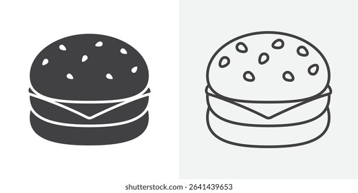 Hamburger icon Line graphics illustration