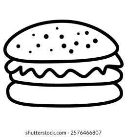 Hamburger icon in line style