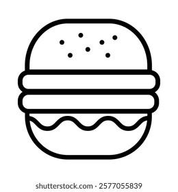 Hamburger Icon in Line Style