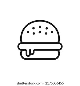 Hamburger icon line style isolated on white background. Vector illustration