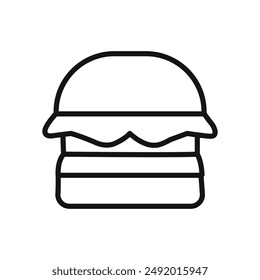 Hamburger icon linear graphics set vector