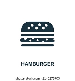 Hamburger-Ikone. Einfarbiges Hamburger Symbol für Vorlagen, Webdesign und Infografiken