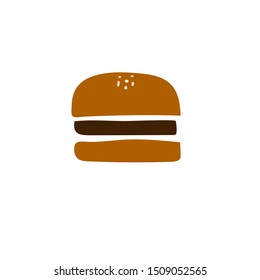 Hamburger icon on the white background. Vector illustration