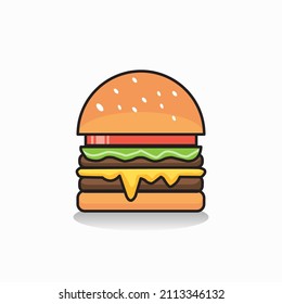 icono de hamburguesa sobre fondo blanco