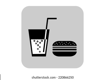 Hamburger icon on white background