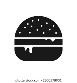 Icono de Hamburguesa sobre fondo blanco. Vector de diseño plano. Eps 10.