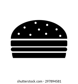 Hamburger icon on white background - vector illustration.