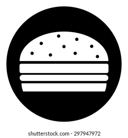 Hamburger icon on white background - vector illustration.