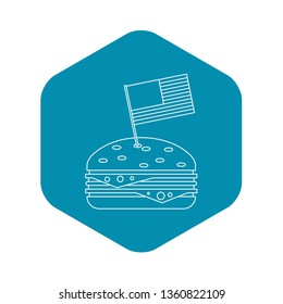 Hamburger icon. Outline illustration of hamburger vector icon for web