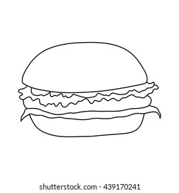 Hamburger icon in outline style