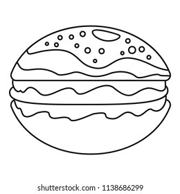 Hamburger icon. Outline hamburger vector icon for web design isolated on white background