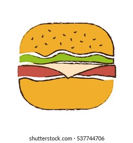 hamburger icon over white background. colorful design. vector illustration