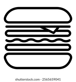 hamburger icon party line style. Related with celebrations, birthday, holidays subjects and more.