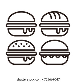 Hamburger icon set  isolated on white background