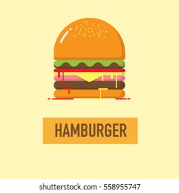Hamburger icon with shadow. Flat style vector.