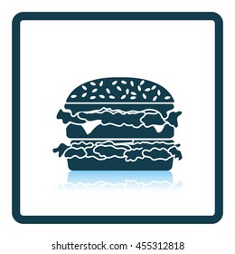 Hamburger icon. Shadow reflection design. Vector illustration.