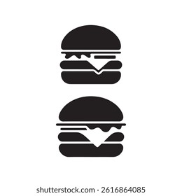 hamburger icon silhouette vector illustration