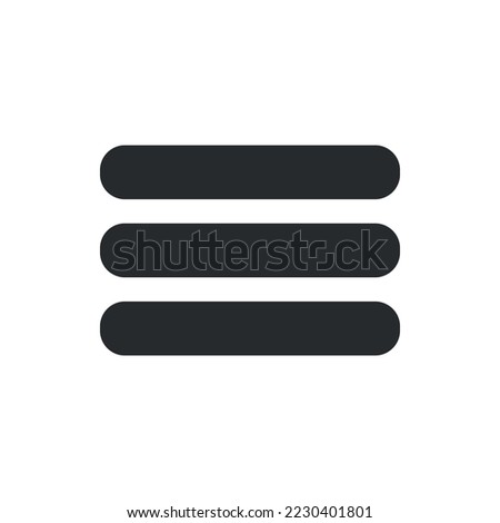 Hamburger icon, simple illustration vector