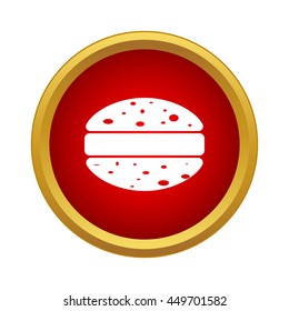 Hamburger icon in simple style on a white background