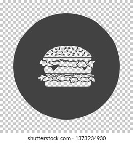 Hamburger icon. Subtract stencil design on tranparency grid. Vector illustration.