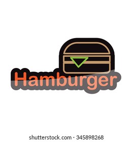hamburger icon text design on white background isolate vector illustration eps 10