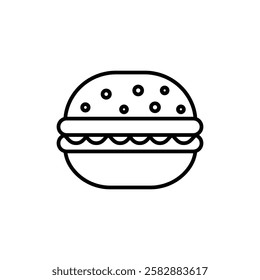 Hamburger icon Thin line art isolated