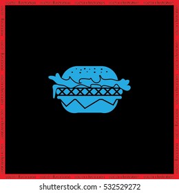 Hamburger icon vector.