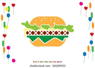 Hamburger icon vector.