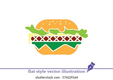 Hamburger icon vector .