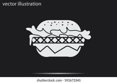 Hamburger icon vector 