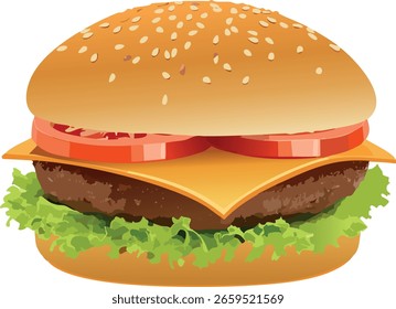  icono de hamburguesa Vector Cheddar Dibujo 
