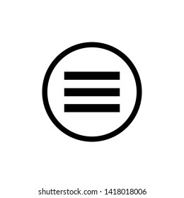 Hamburger Icon Vector Design Illustration