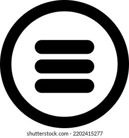 Illustration des Hamburger-Symbols für Vektordesign.eps