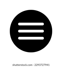 Hamburger Symbol für Vektordesign-Illustration auf weißem Hintergrund