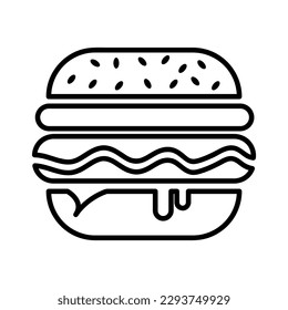 Ilustración del diseño del vector de iconos de Hamburgo sobre fondo blanco